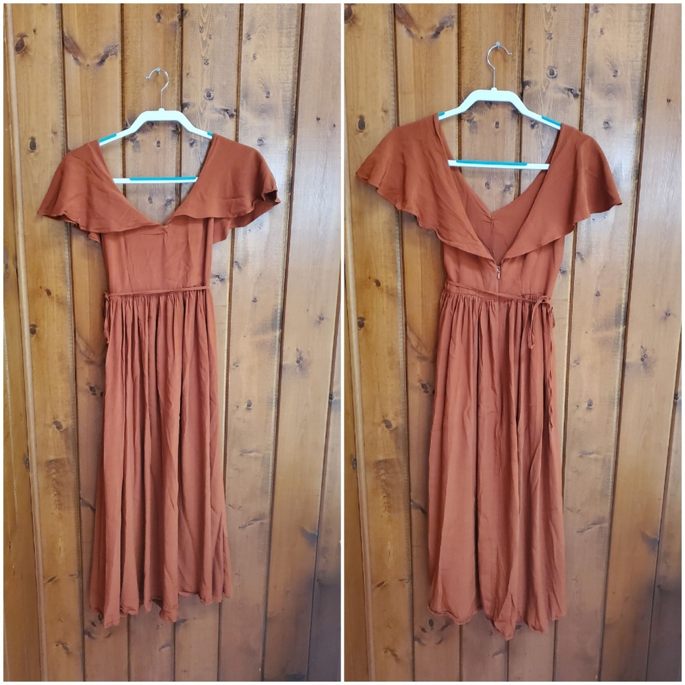 SOLD! Christy Dawn Monarch Dress, Rust, XS - Picture 4 of 15